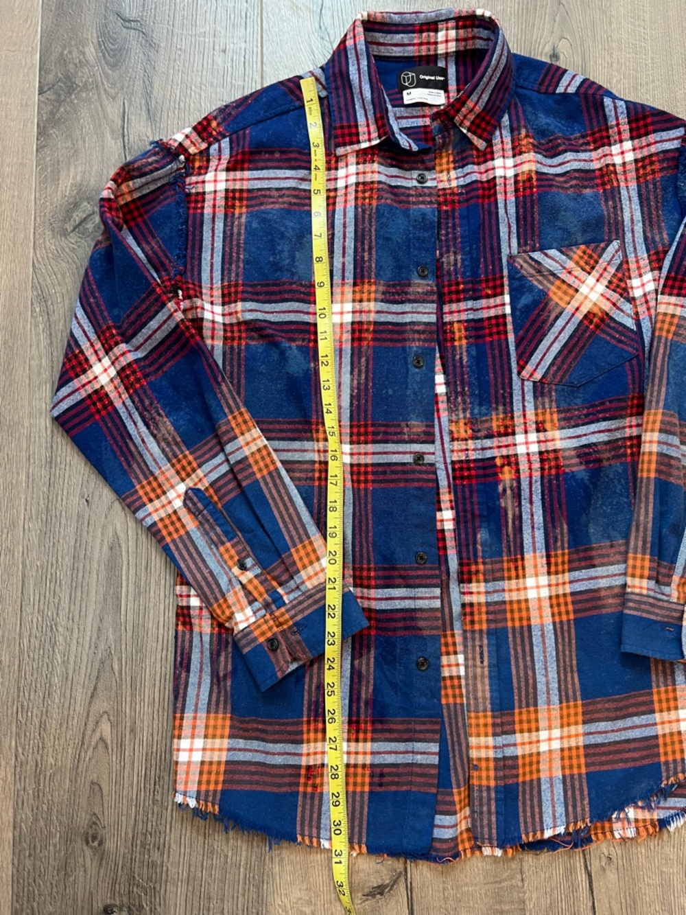 Original Use Blue & Orange Plaid Button-Down Shirt - Picture 3 of 7